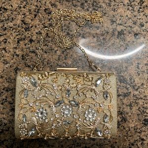 Bejeweled Chain Clutch